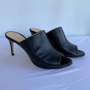 M. Gemi Leather Peep Toe Mule Pump sz 38, US 7.5